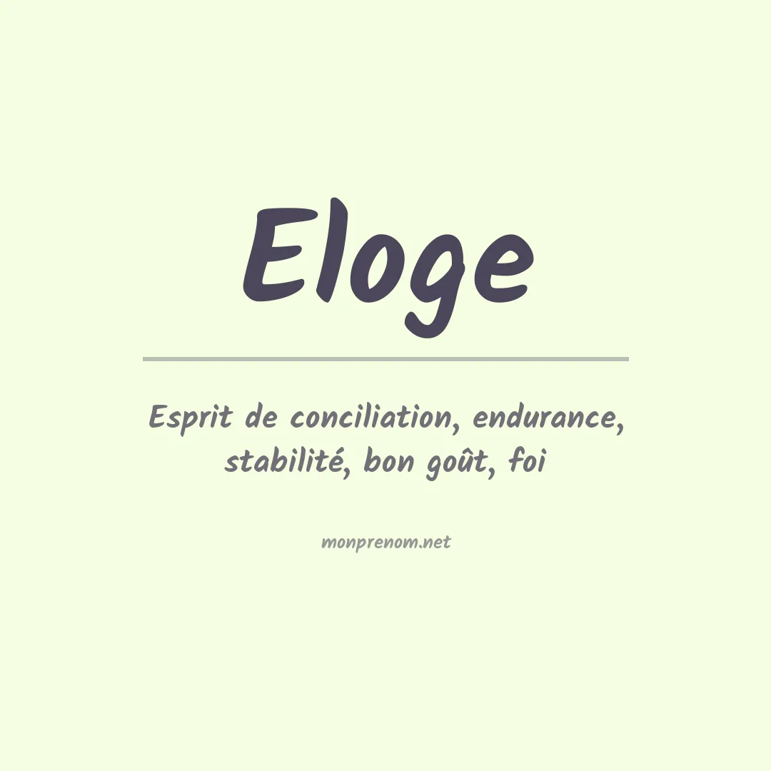 Signification du Prénom Eloge Signification du Prénom Eloge