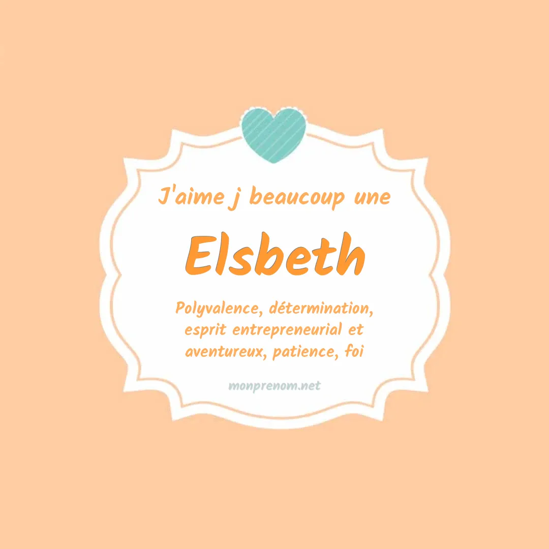 j'aime beaucoup Elsbeth