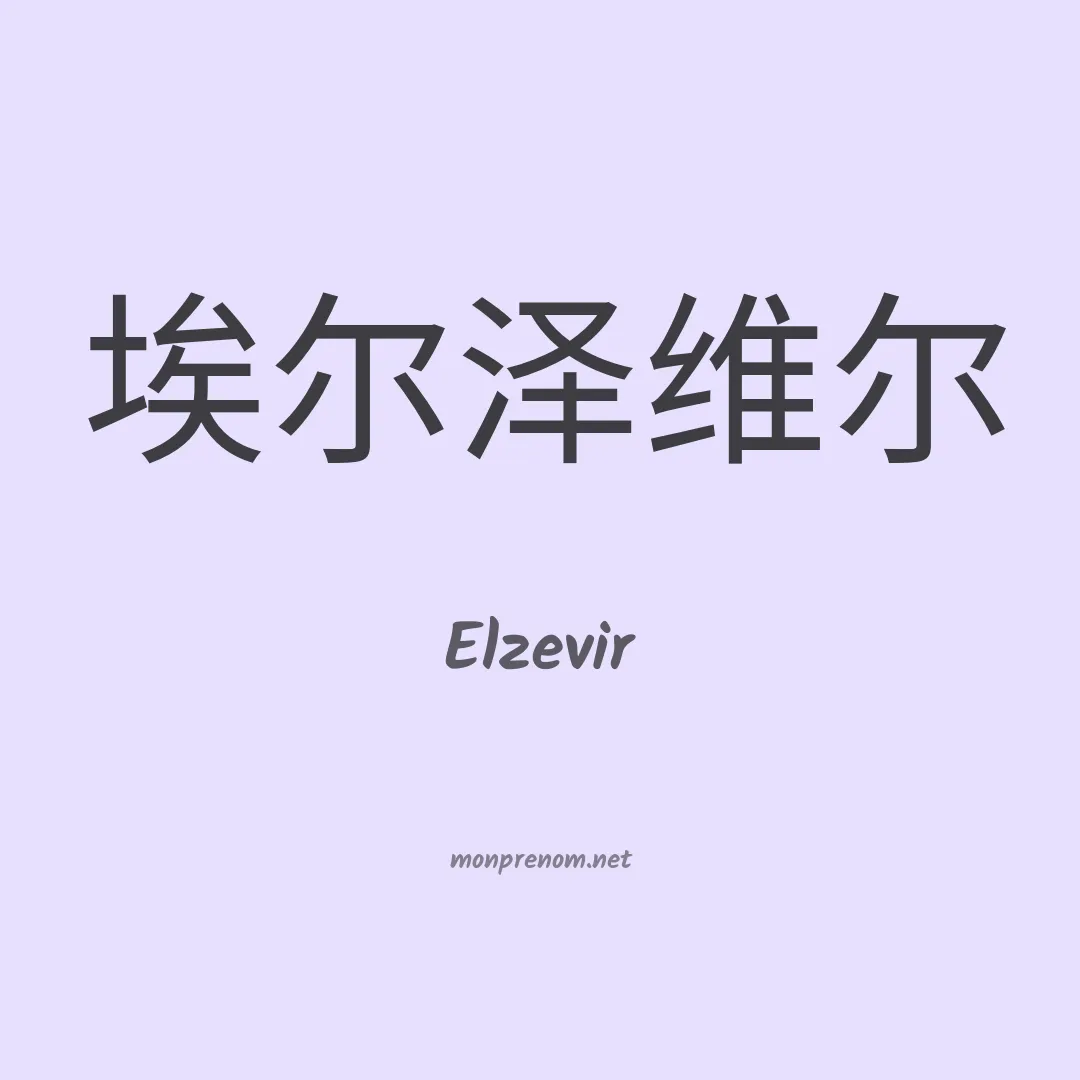 Elzevir en chino