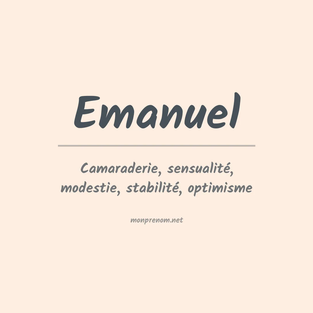 Signification du Prénom Emanuel