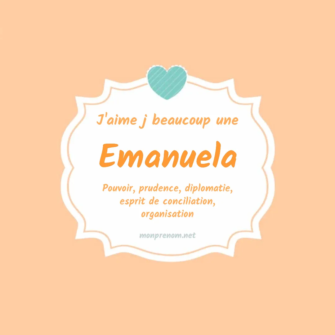j'aime beaucoup Emanuela