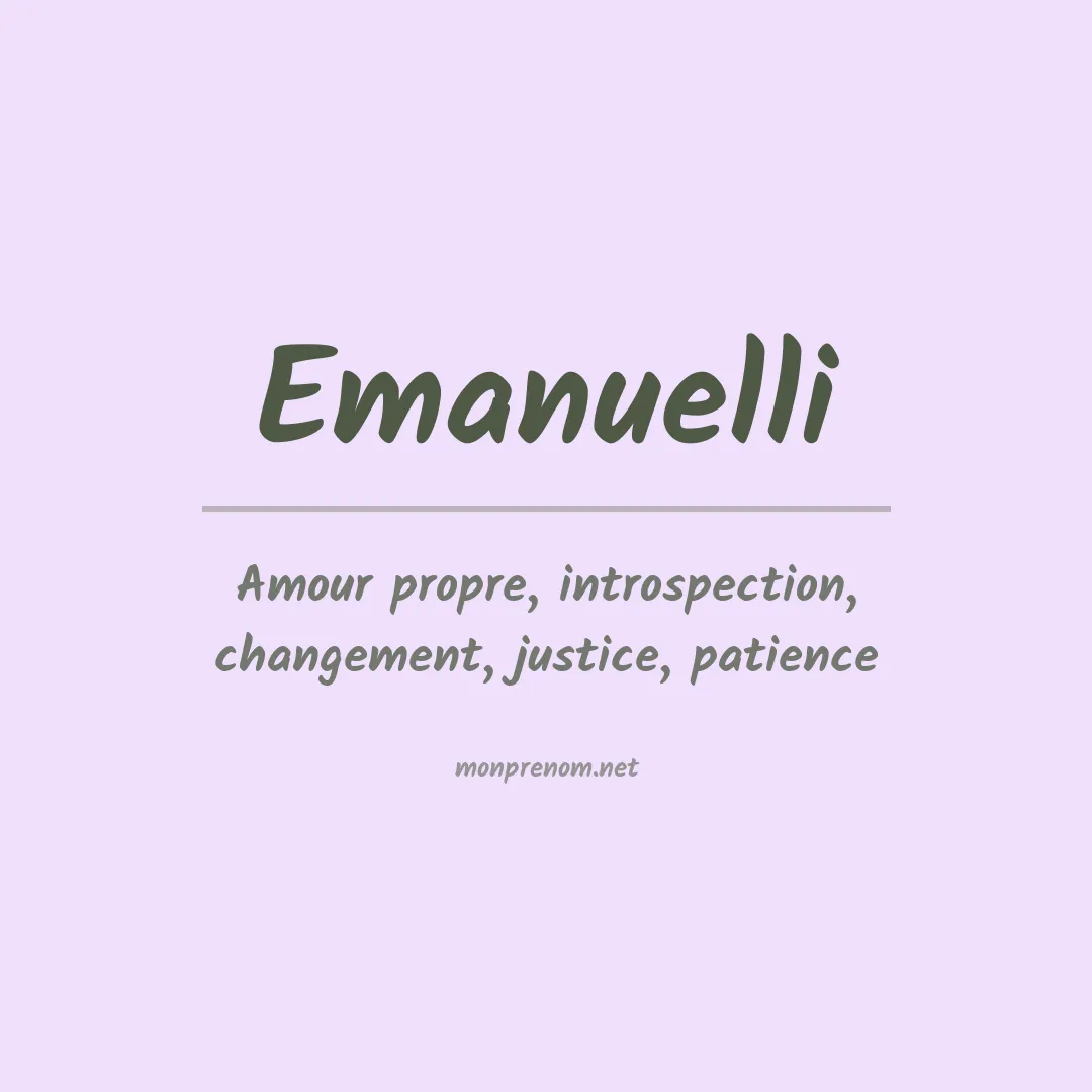 Signification du Prénom Emanuelli