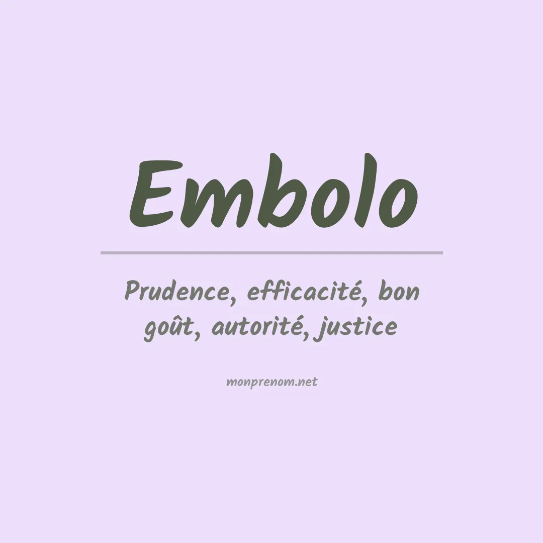 Signification du Prénom Embolo Signification du Prénom Embolo
