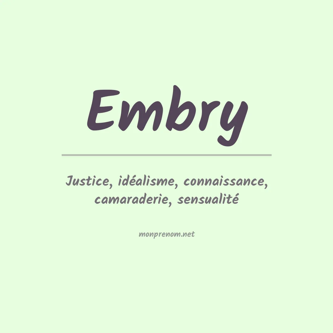 Signification du Prénom Embry