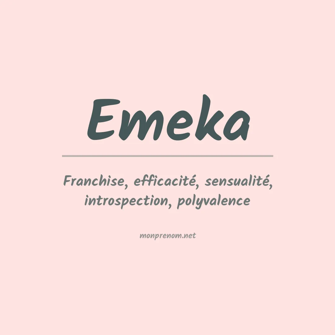 Signification du Prénom Emeka Signification du Prénom Emeka