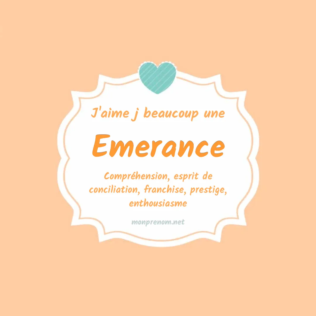 j'aime beaucoup Emerance