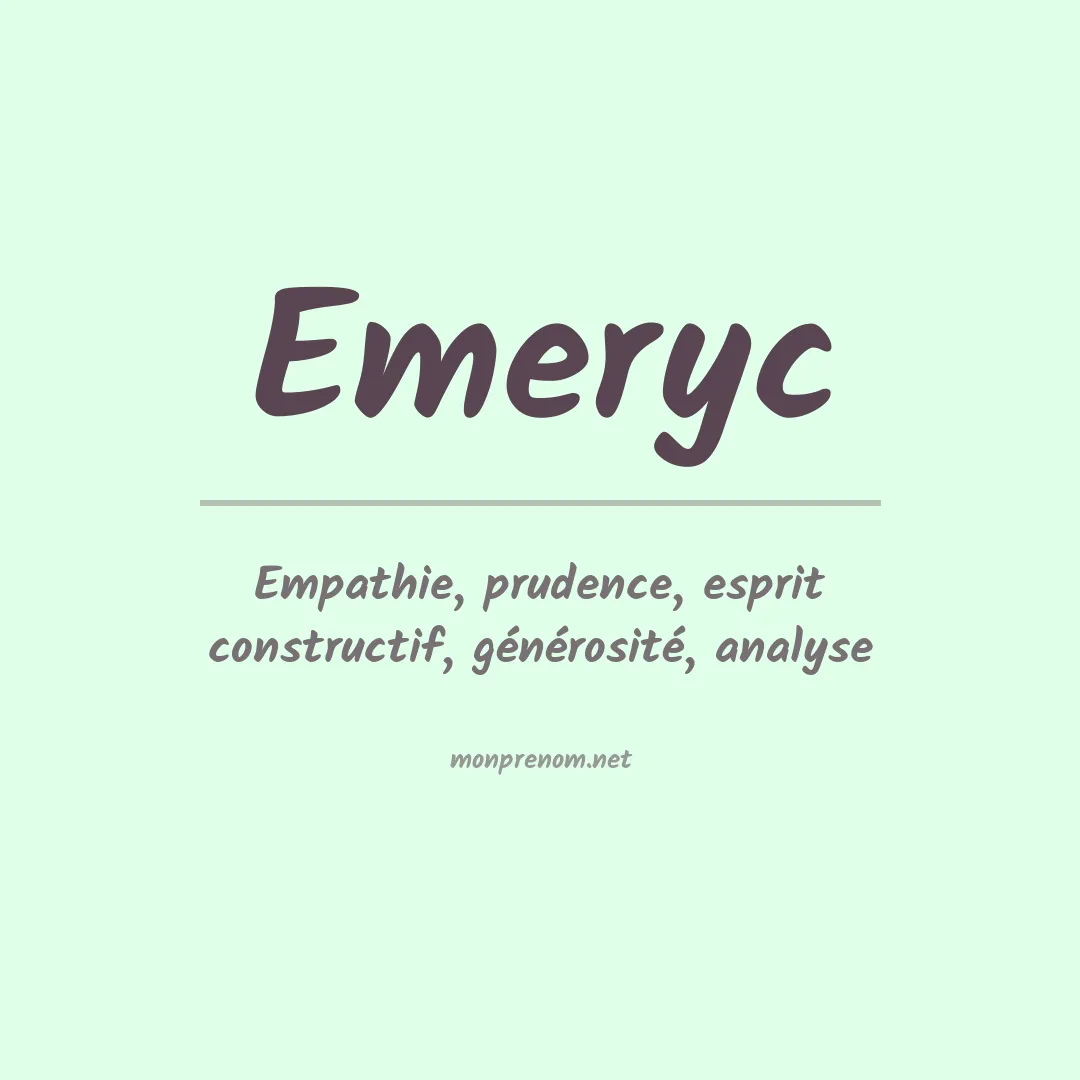 Signification du Prénom Emeryc
