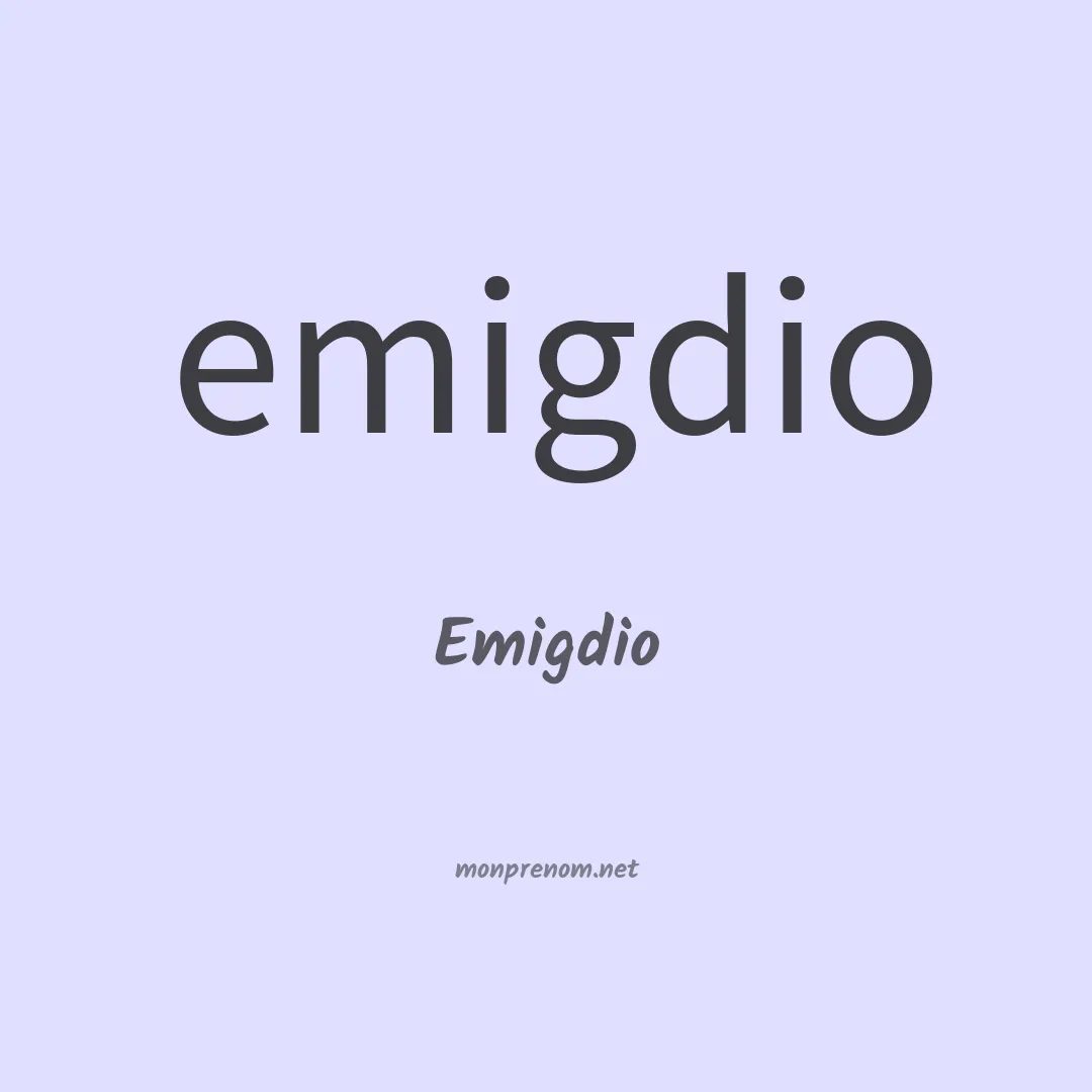 Emigdio en chino