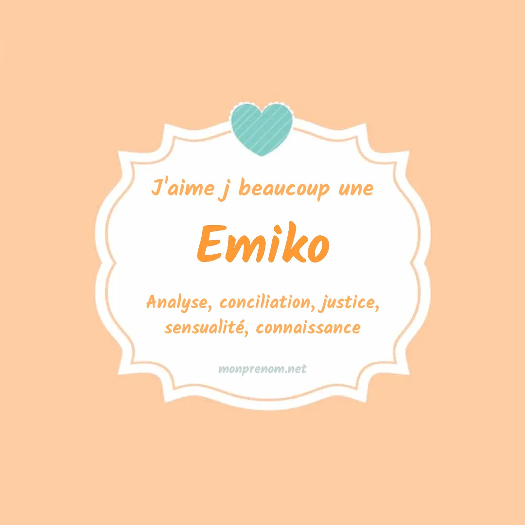 j'aime beaucoup Emiko