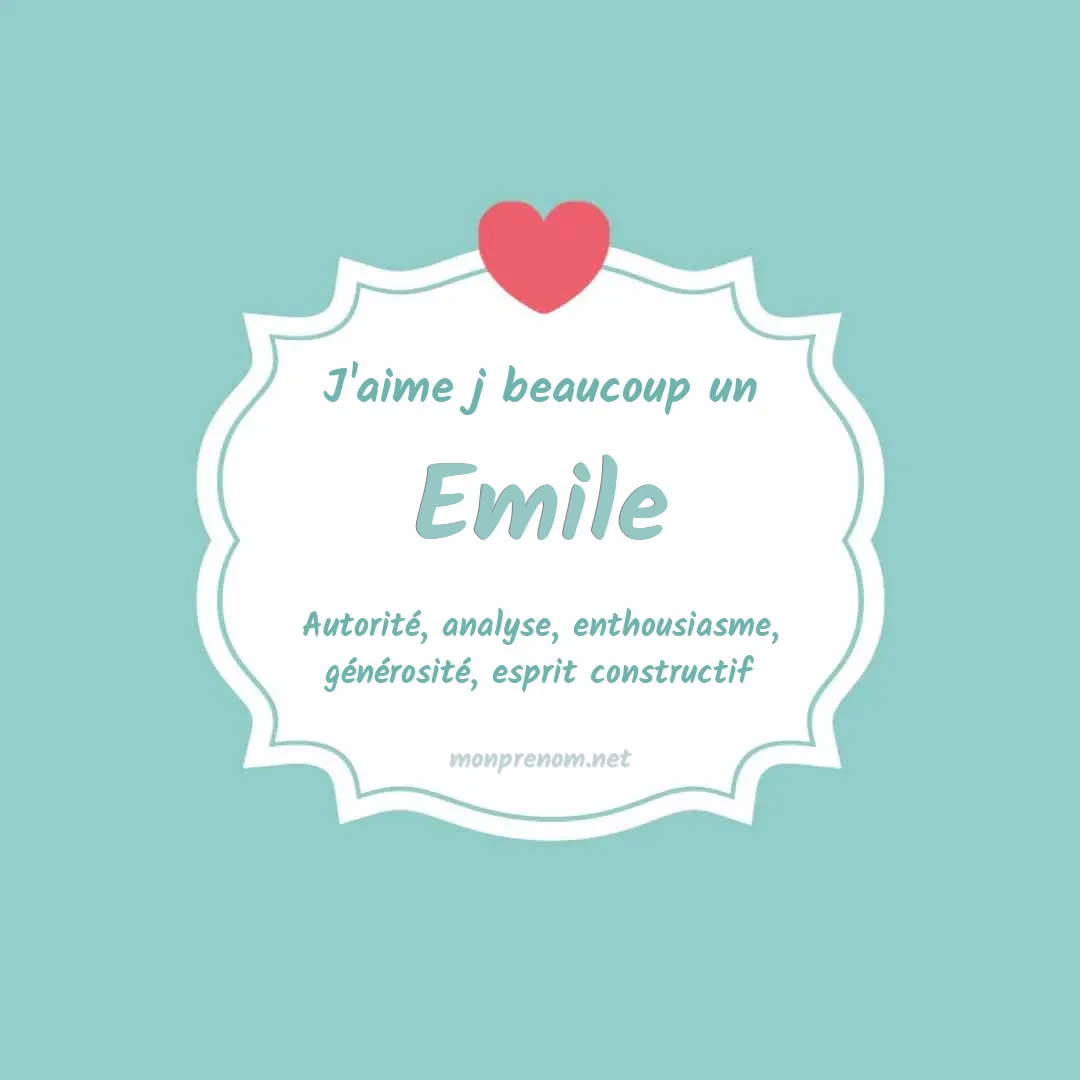 Signification du Pr nom Emile