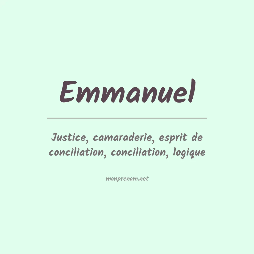 Signification du Prénom Emmanuel