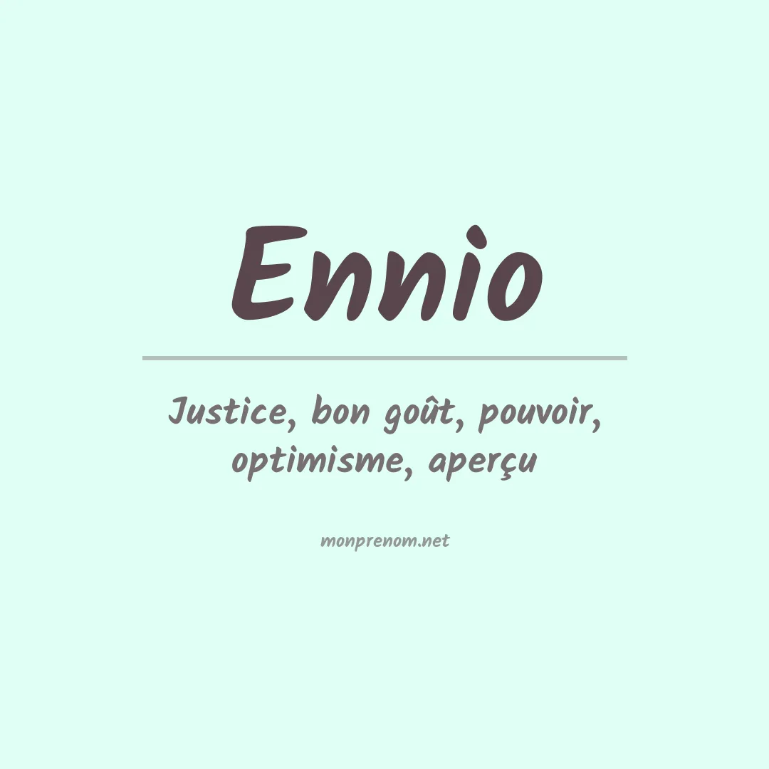 Signification du Prénom Ennio
