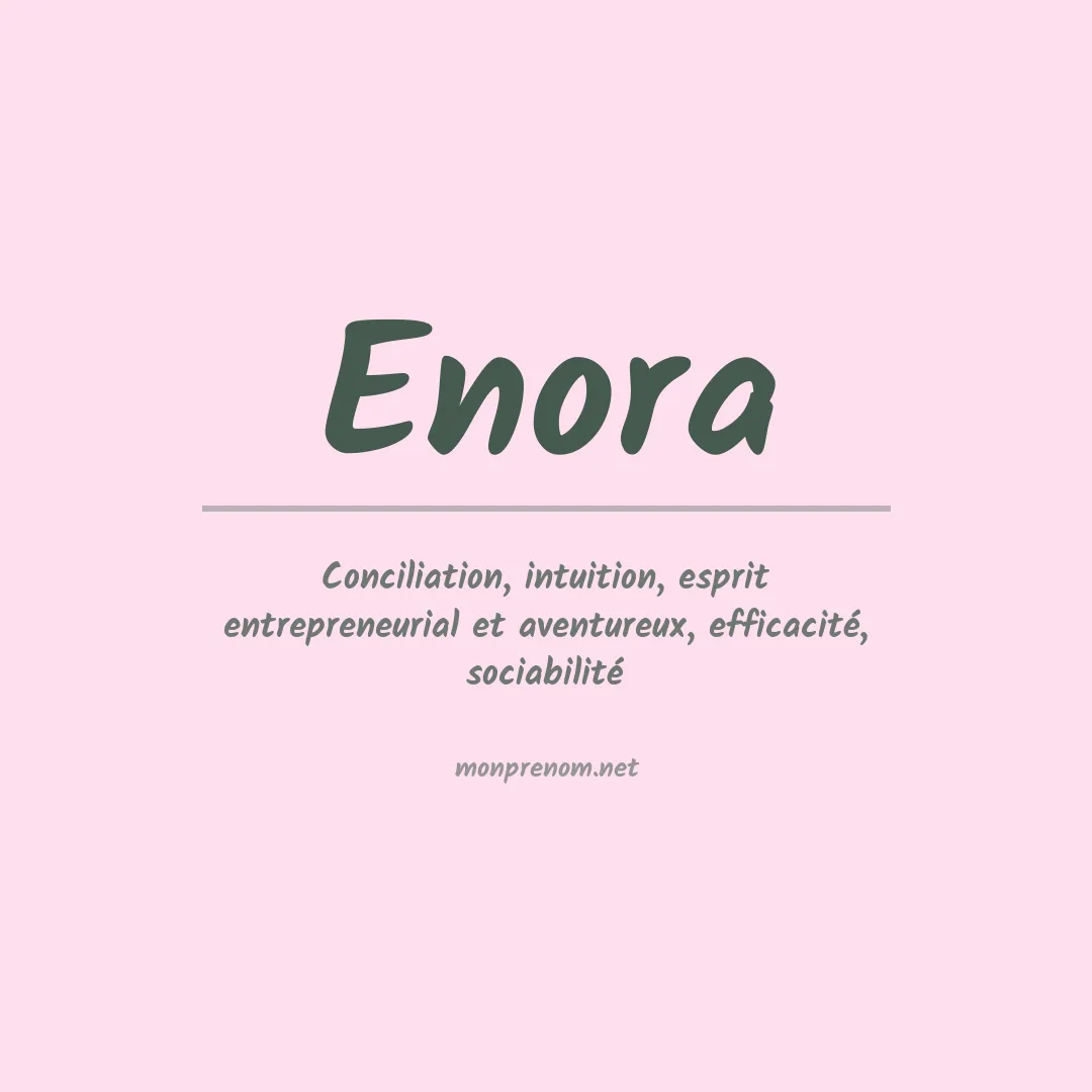 Signification du Prénom Enora Signification du Prénom Enora