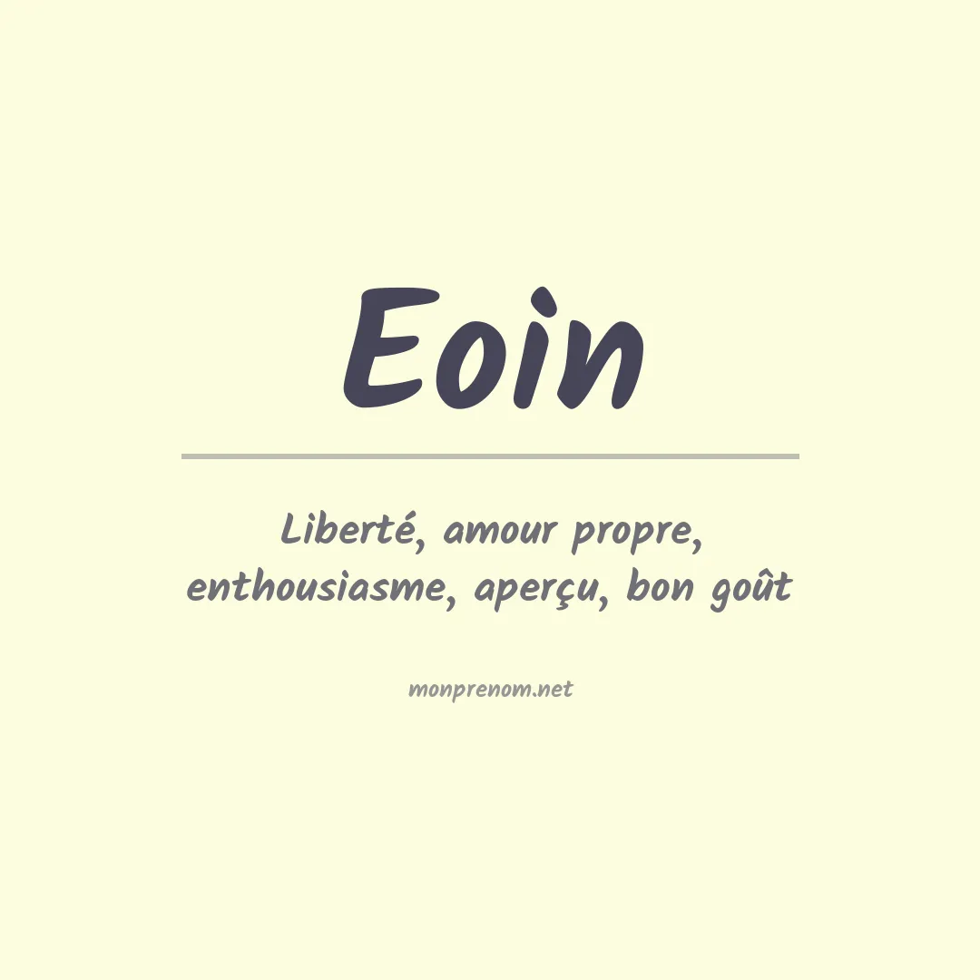 Signification du Prénom Eoin