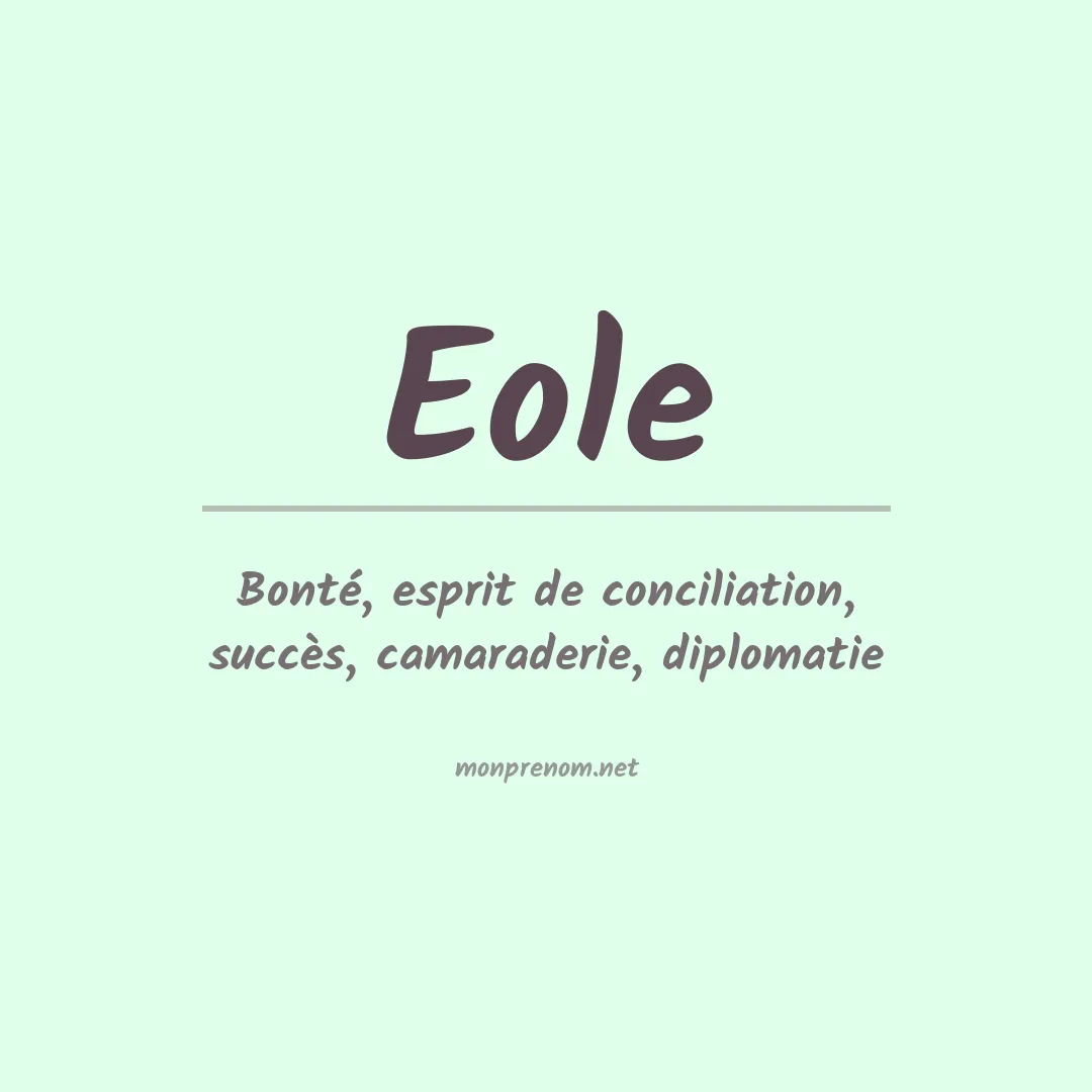 Signification du Prénom Eole