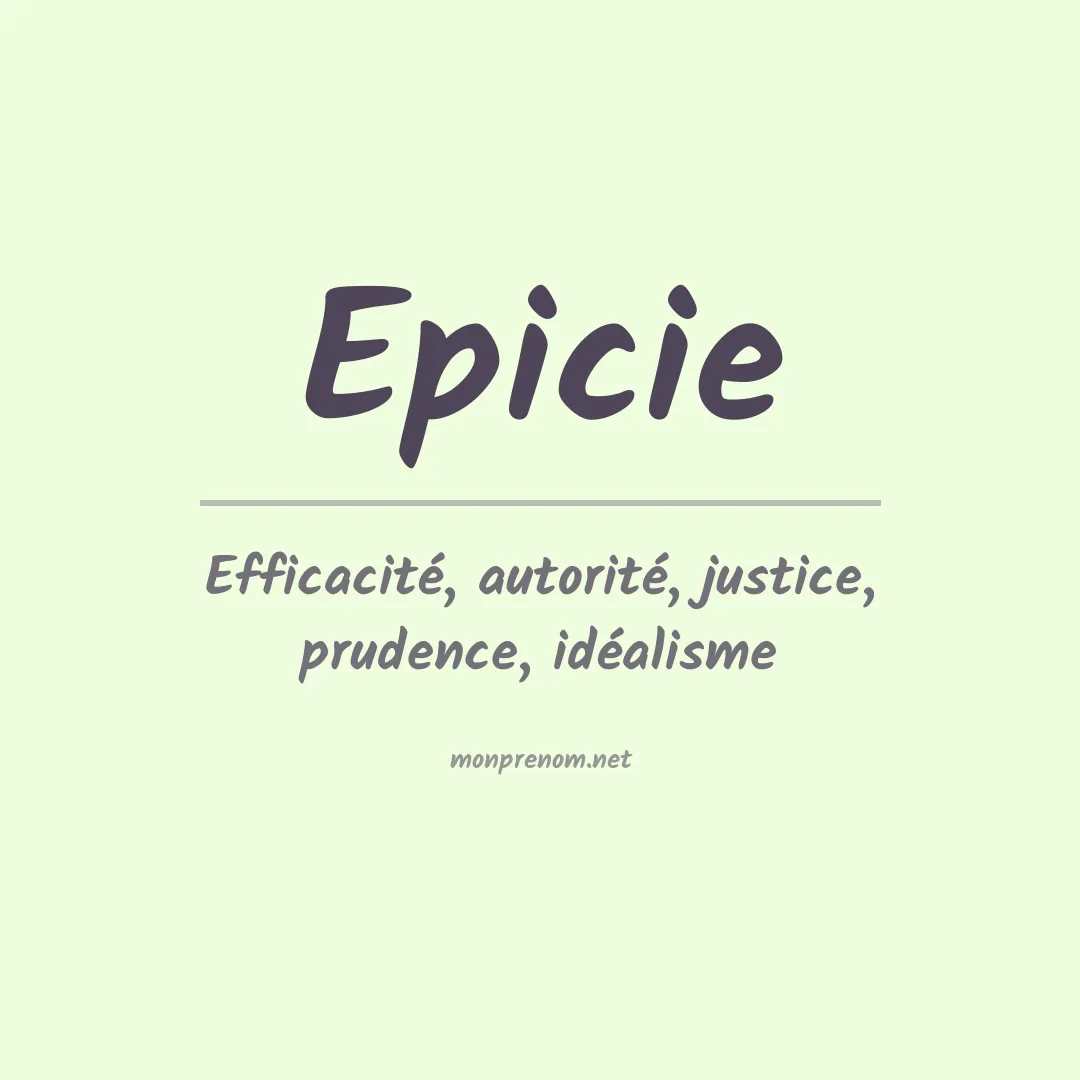 Signification du Prénom Epicie