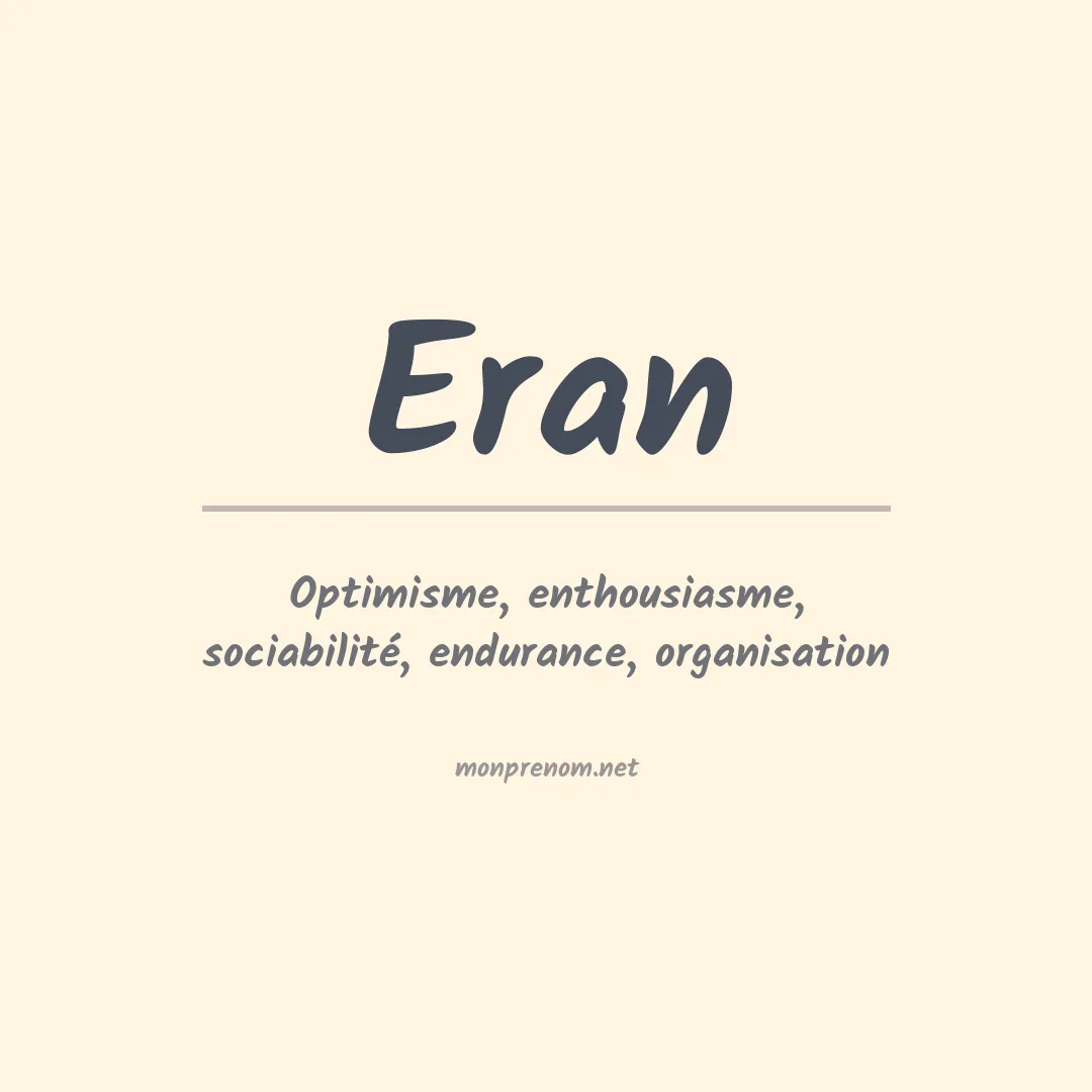 Signification du Prénom Eran Signification du Prénom Eran
