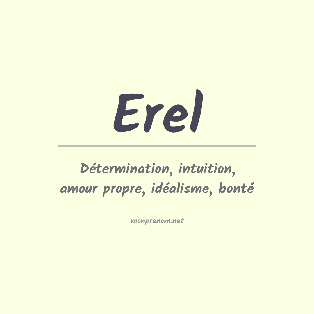 Signification du Prénom Erel Signification du Prénom Erel
