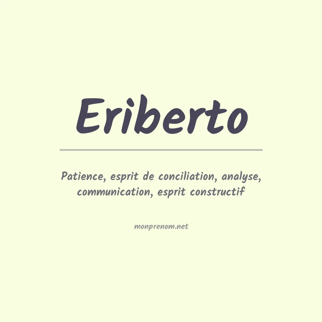 Signification du Prénom Eriberto