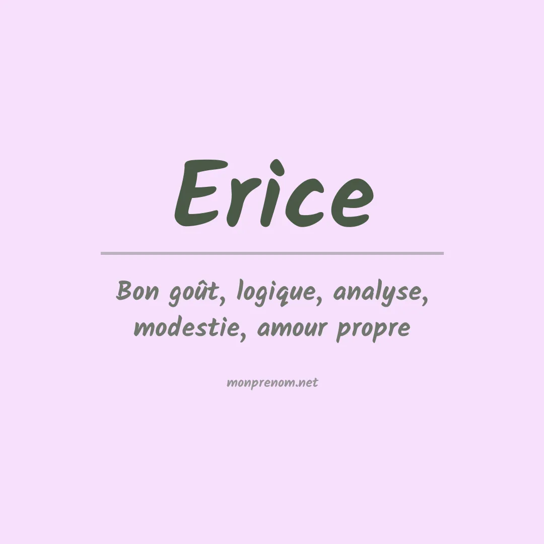 Signification du Prénom Erice