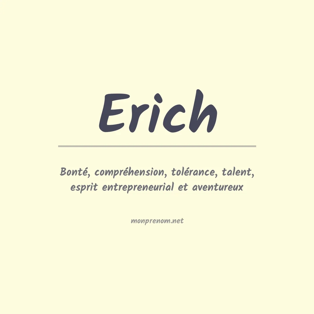 Signification du Prénom Erich