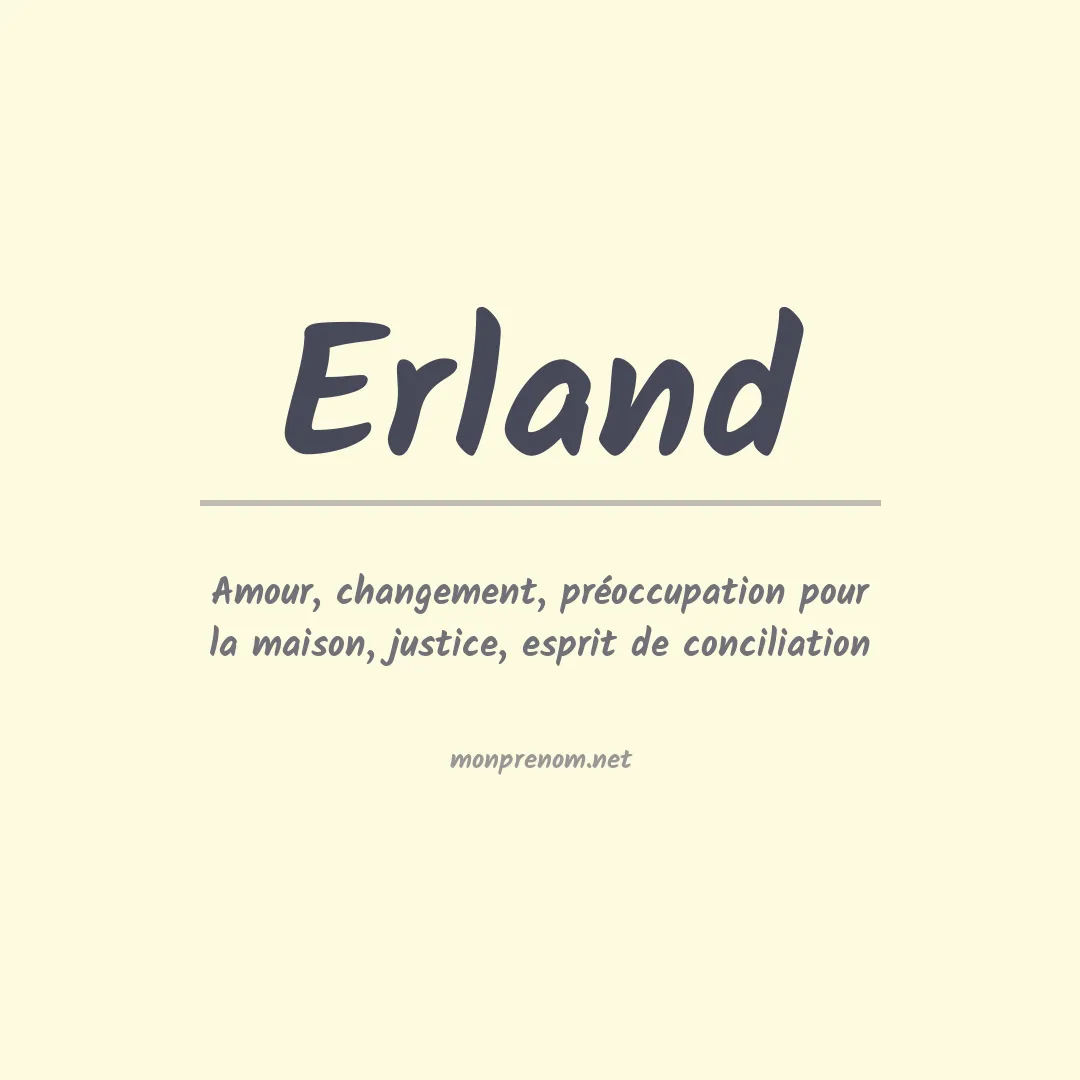 Signification du Prénom Erland