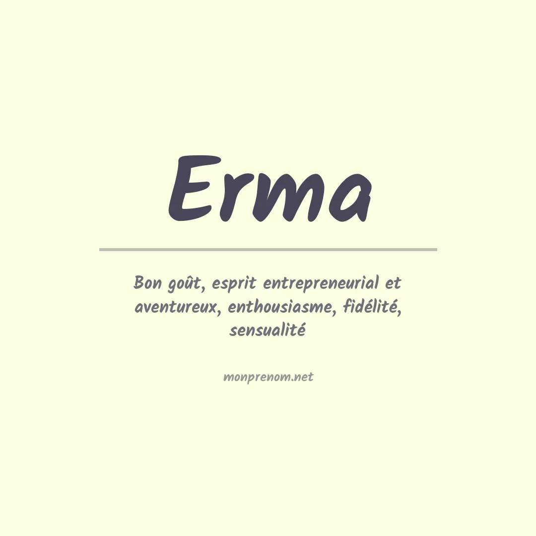 Signification du Prénom Erma Signification du Prénom Erma