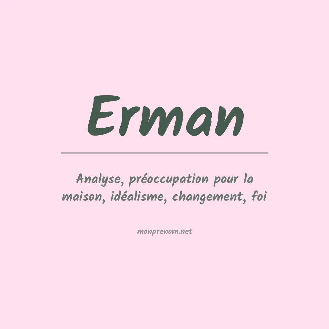 Signification du Prénom Erman