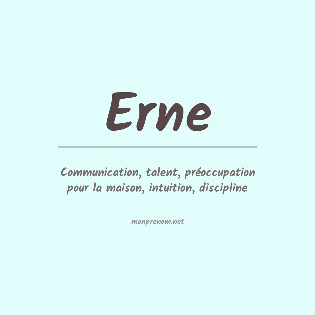 Signification du Prénom Erne