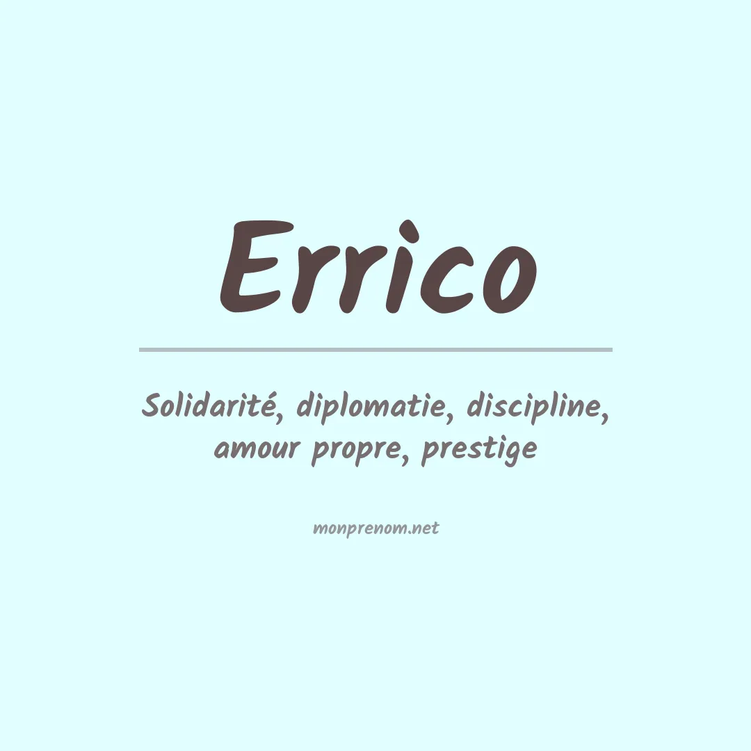 Signification du Prénom Errico