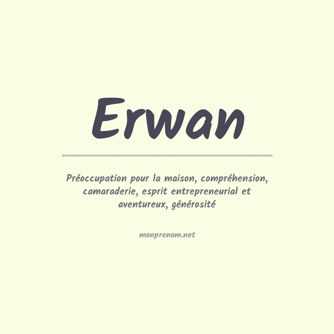 Signification du Prénom Erwan