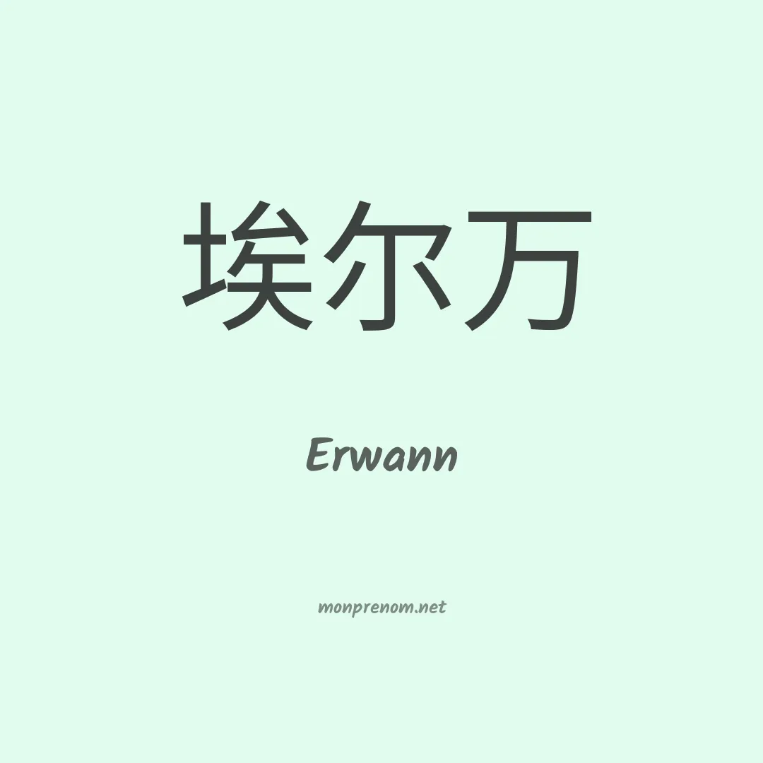 Erwann en chino