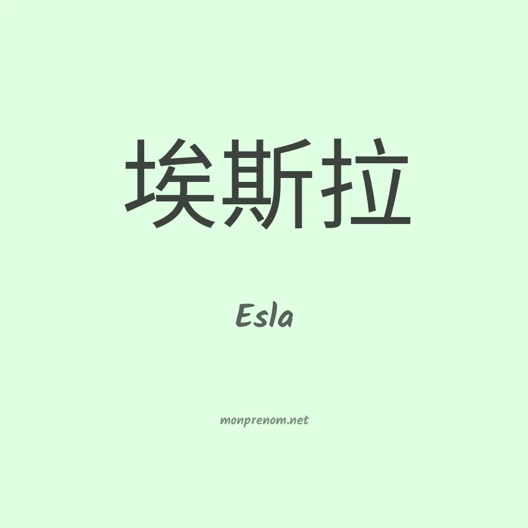 Esla en chino
