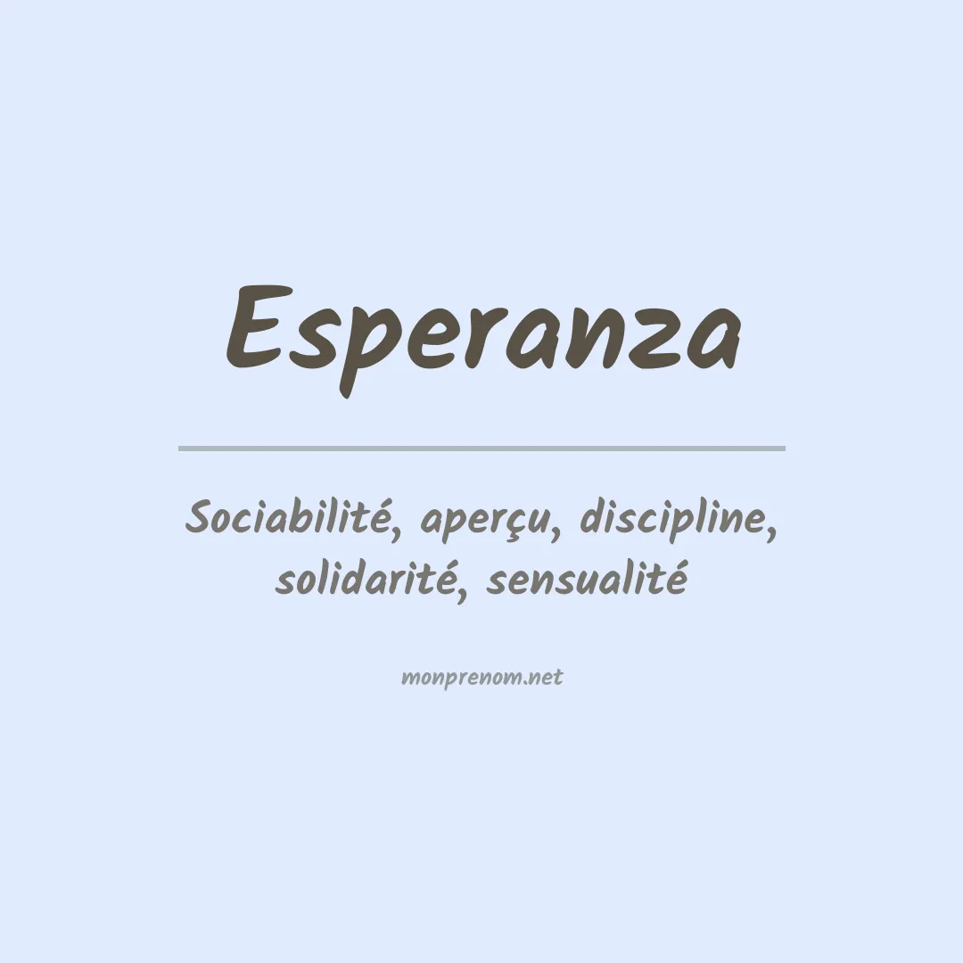 Signification du Prénom Esperanza