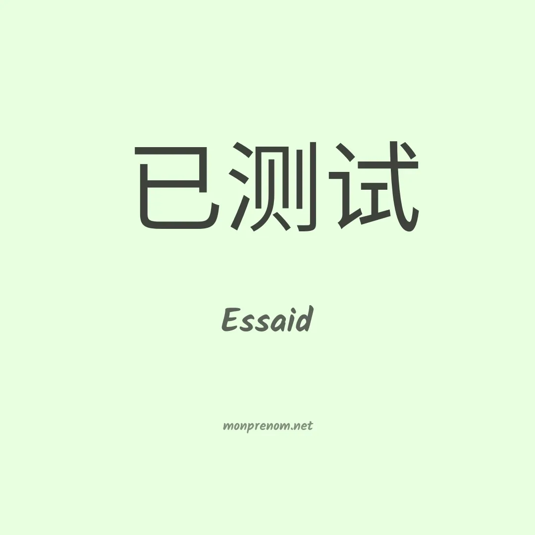 Essaid en chino