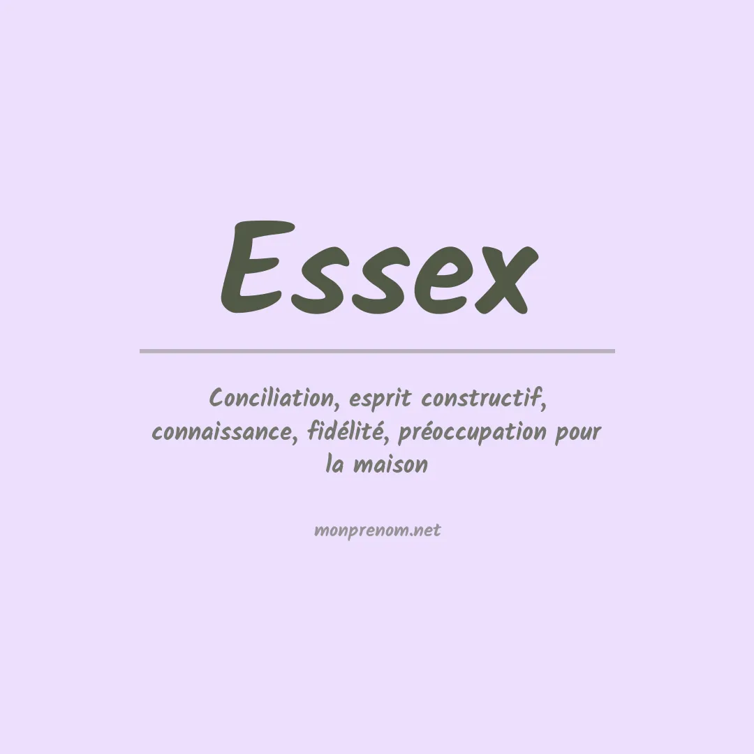 Signification du Prénom Essex