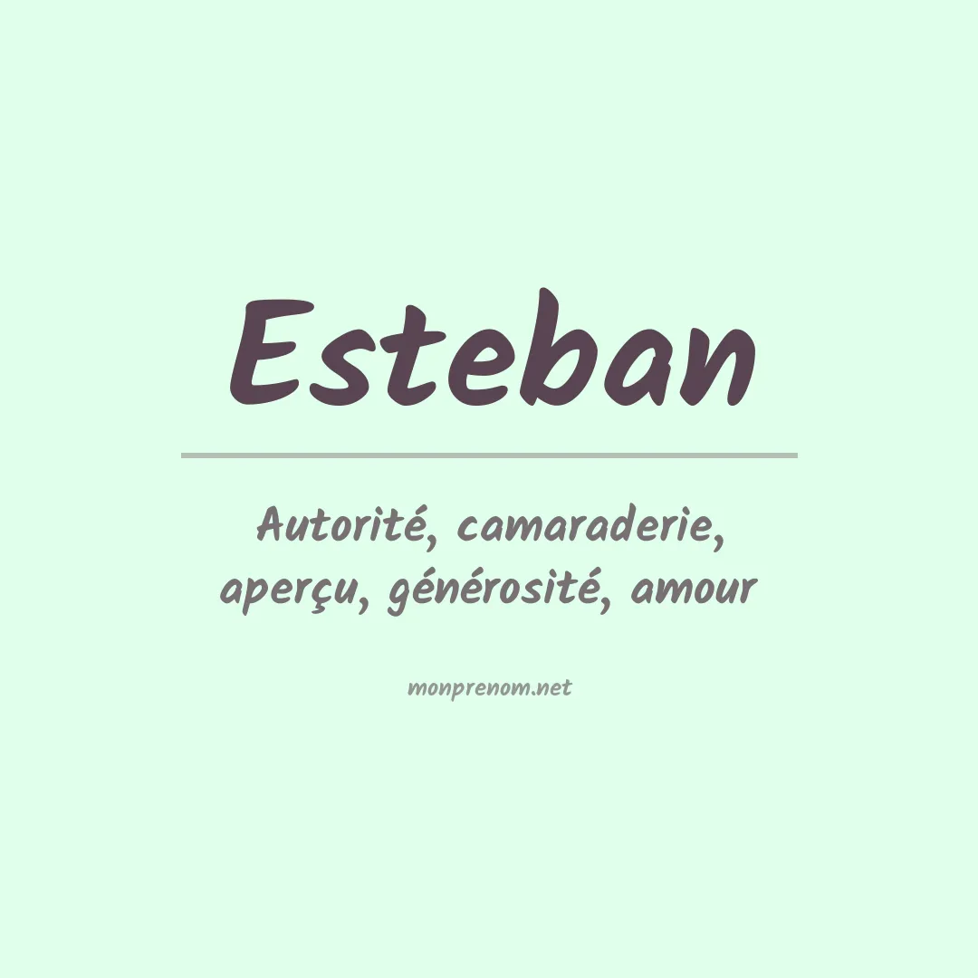 Signification du Prénom Esteban