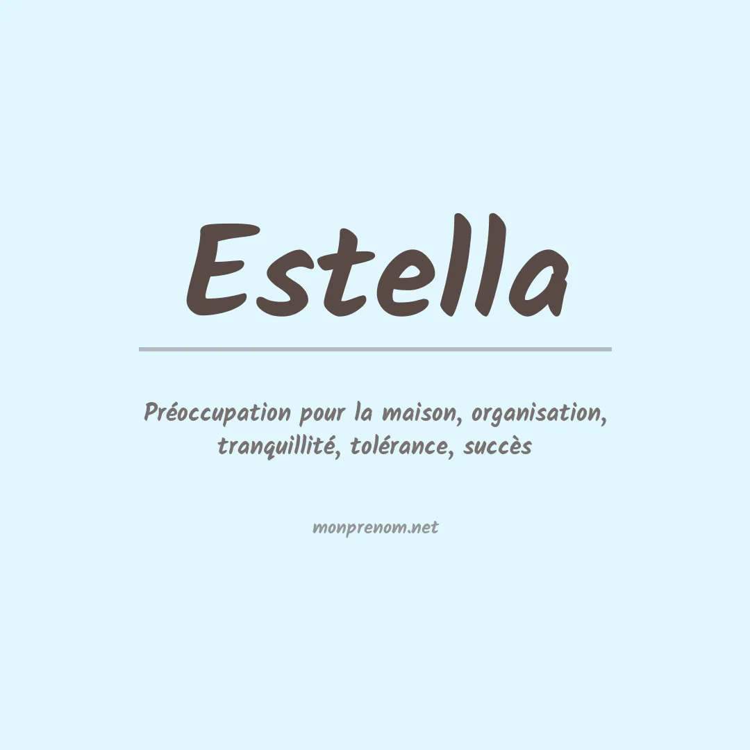 Signification du Prénom Estella