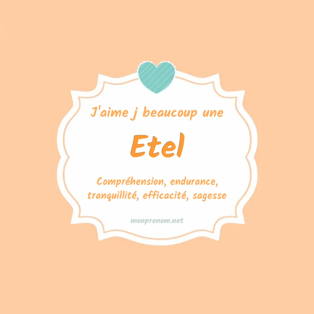 j'aime beaucoup Etel