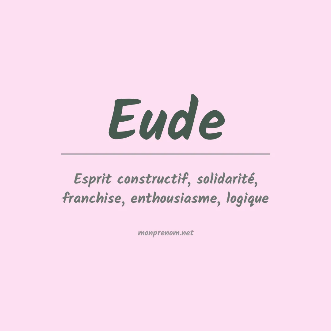 Signification du Prénom Eude Signification du Prénom Eude