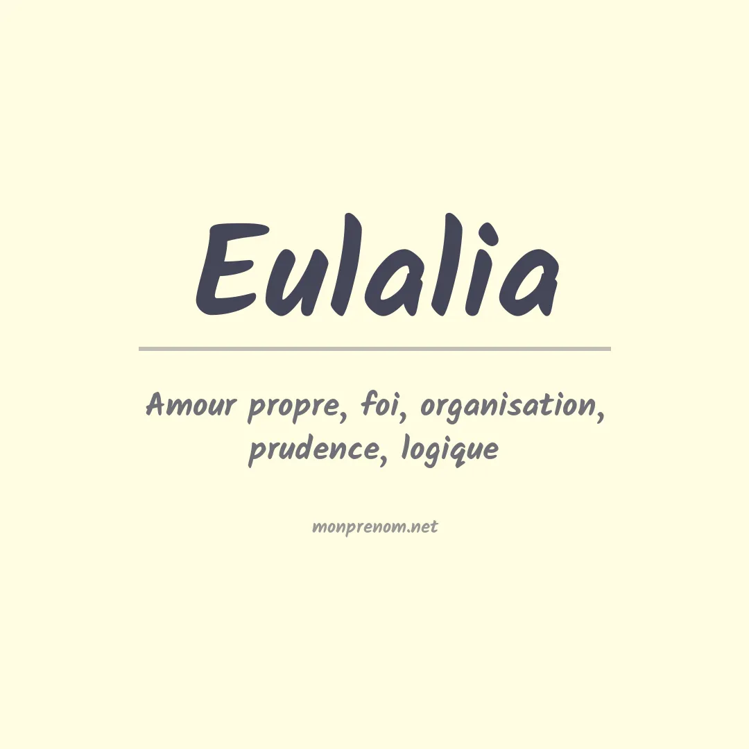 Signification du Prénom Eulalia