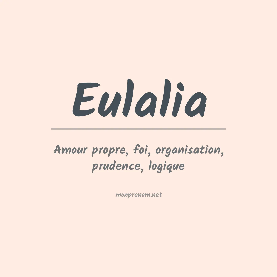 Signification du Prénom Eulalia