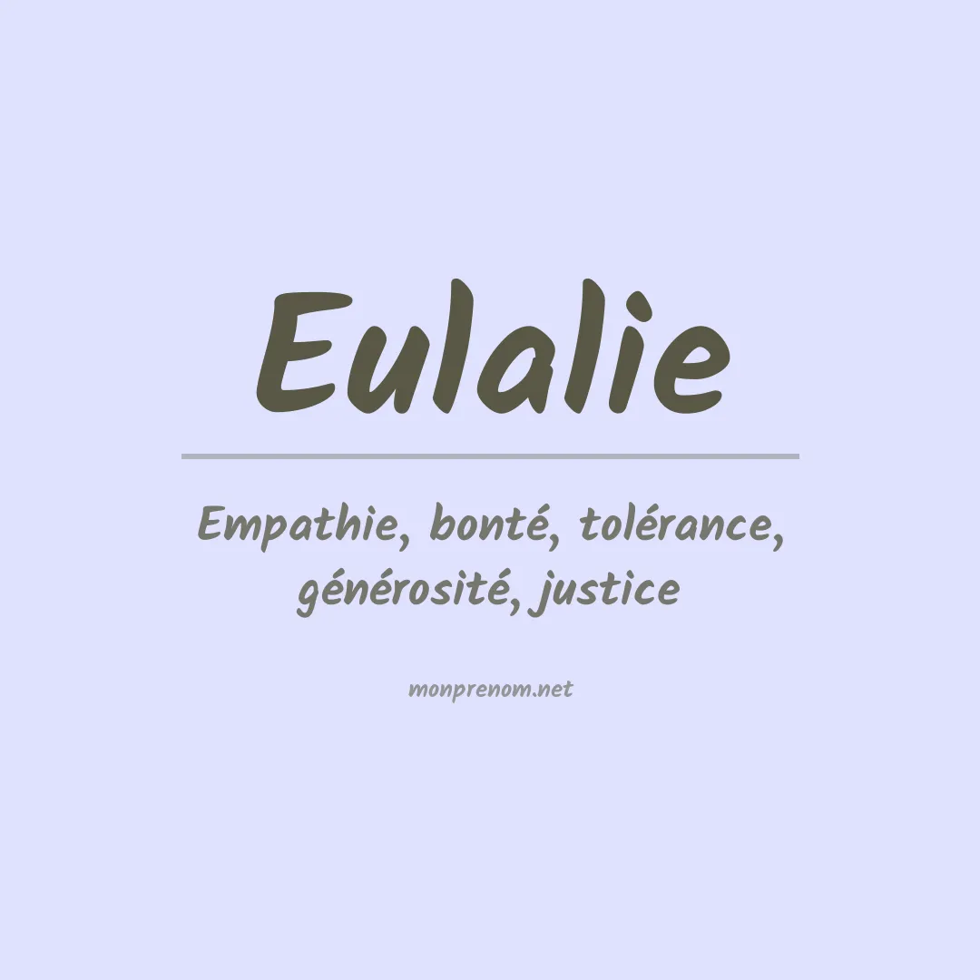 Signification du Prénom Eulalie