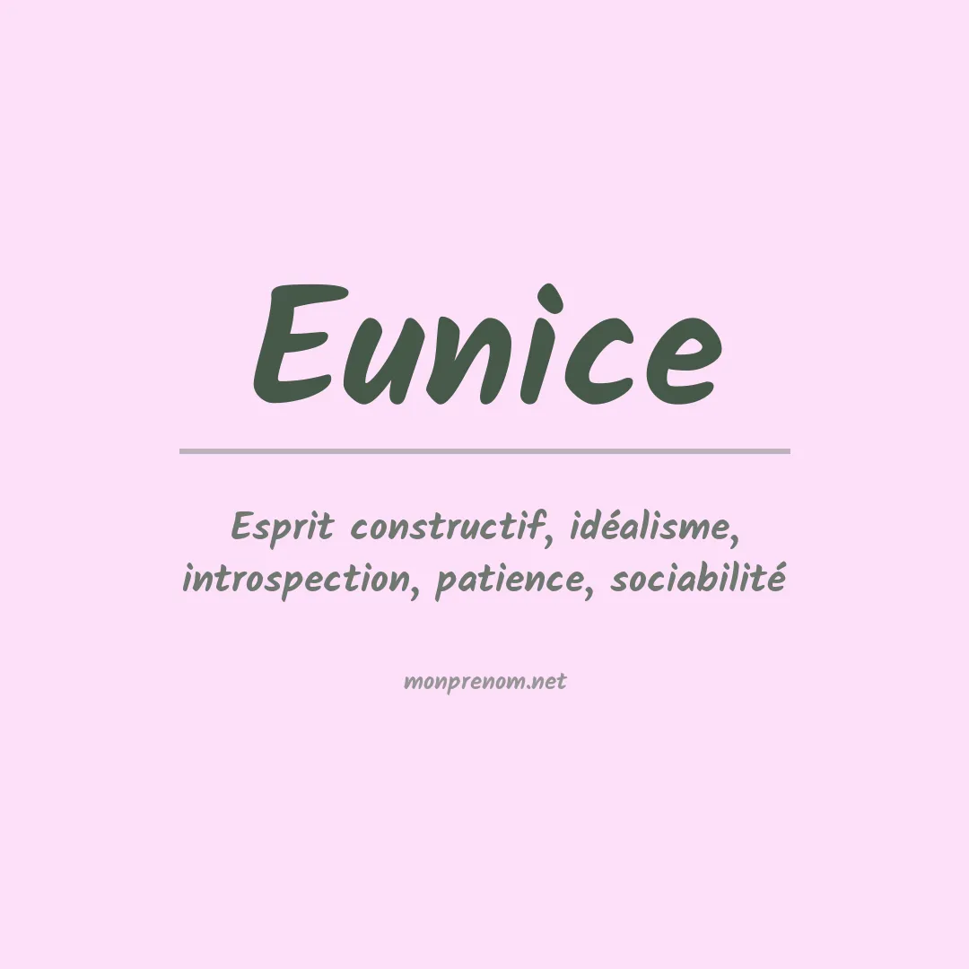 Signification du Prénom Eunice