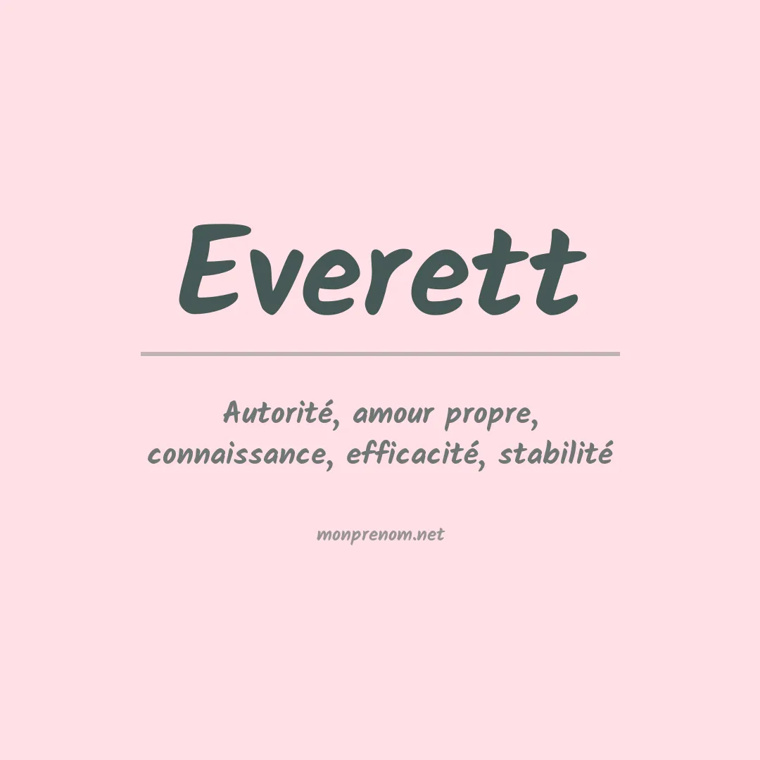 Signification du Prénom Everett