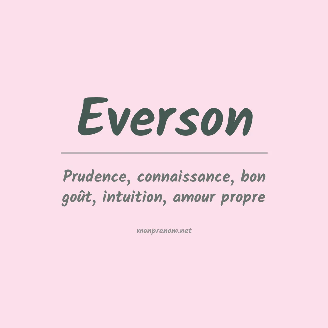 Signification du Prénom Everson