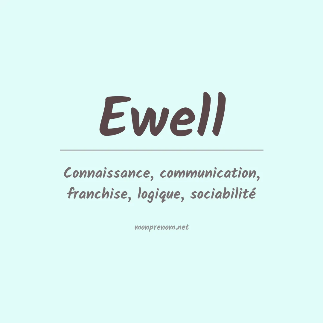 Signification du Prénom Ewell