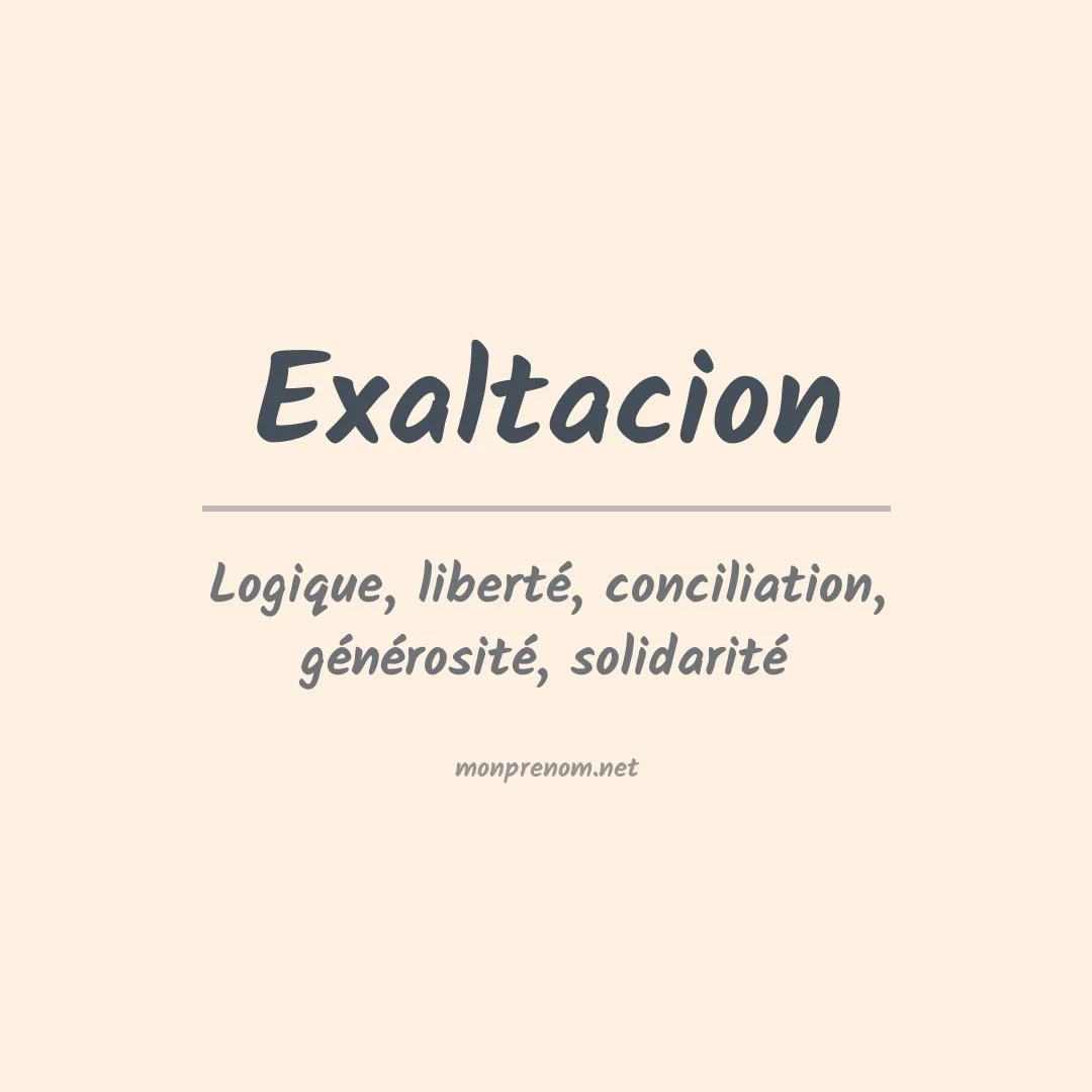 Signification du Prénom Exaltacion Signification du Prénom Exaltacion
