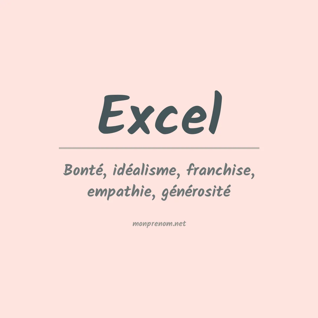 Signification du Prénom Excel