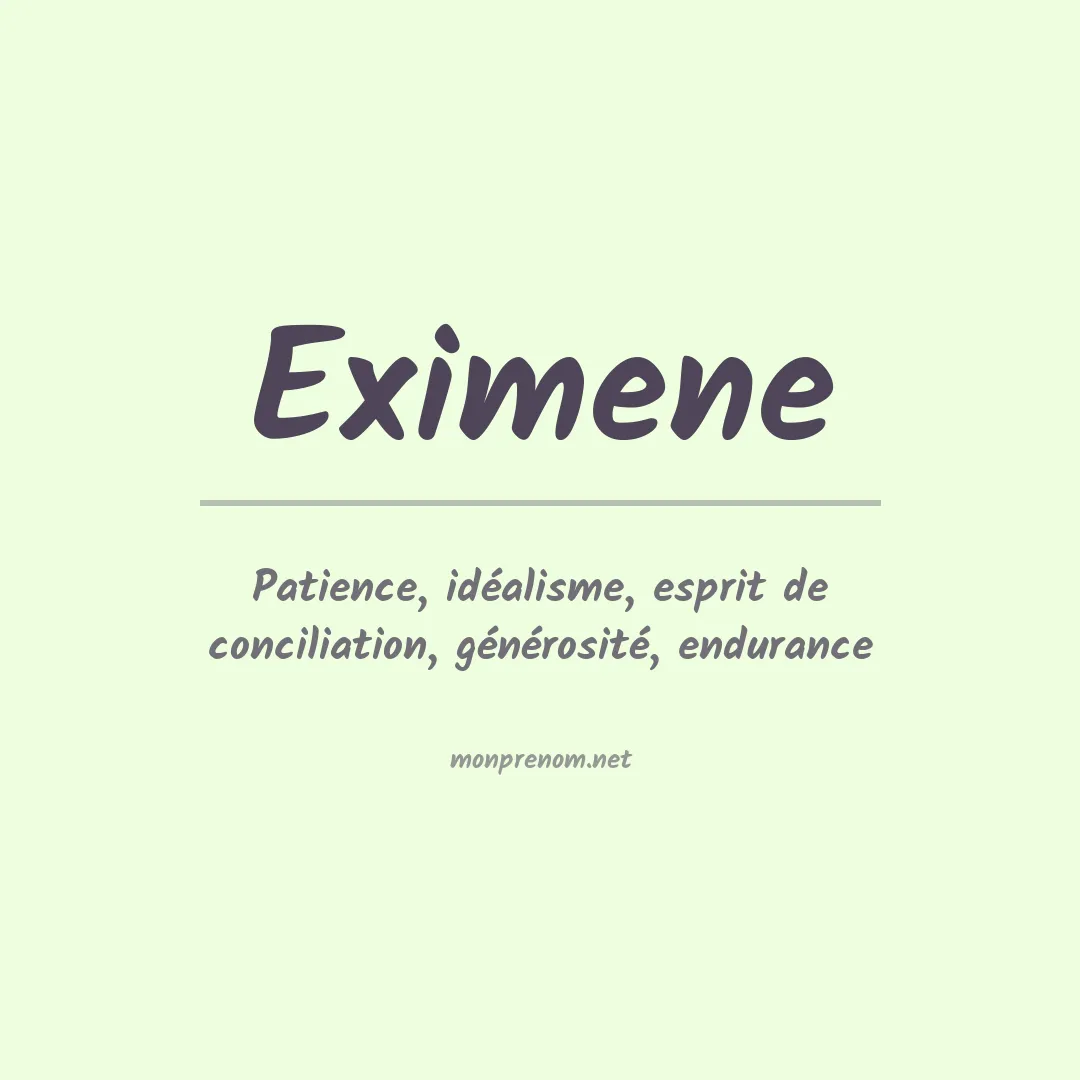 Signification du Prénom Eximene Signification du Prénom Eximene